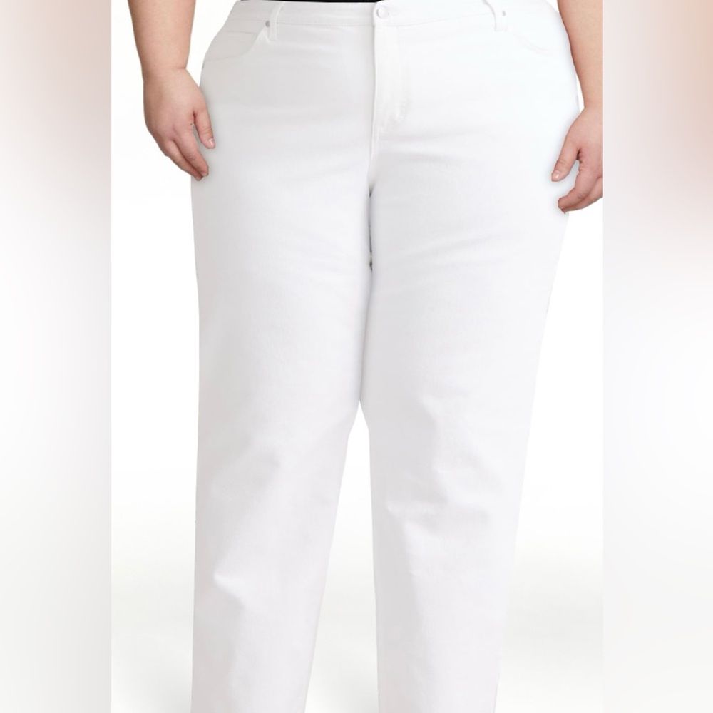 Terra & Sky White Jeans 26W Petite Plus Size NWT